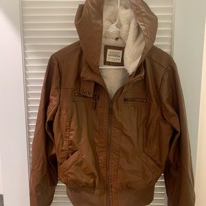 ASHLEY OUTERWEAR Aviator fleece lined coat